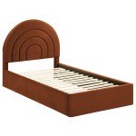 Solana Arched Performance Velvet Twin Platform Bed - Image 42