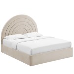 Solana Arched Performance Velvet Full Platform Bed - Image 2