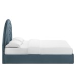 Solana Arched Performance Velvet Full Platform Bed - Image 16