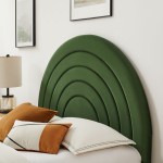 Solana Arched Performance Velvet Full Platform Bed - Image 29