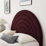 Solana Arched Performance Velvet Full Platform Bed - Image 38