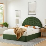 Solana Arched Performance Velvet Queen Platform Bed - Image 28
