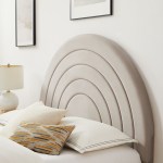Solana Arched Performance Velvet King Platform Bed - Image 11