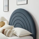 Solana Arched Performance Velvet King Platform Bed - Image 20