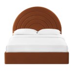 Solana Arched Performance Velvet King Platform Bed - Image 44