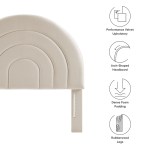 Solana Arched Performance Velvet Twin Headboard - Image 5
