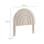Solana Arched Performance Velvet Twin Headboard - Image 4