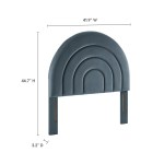 Solana Arched Performance Velvet Twin Headboard - Image 12