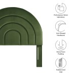 Solana Arched Performance Velvet Twin Headboard - Image 18