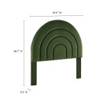 Solana Arched Performance Velvet Twin Headboard - Image 19
