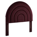 Solana Arched Performance Velvet Twin Headboard - Image 24