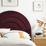 Solana Arched Performance Velvet Twin Headboard - Image 30
