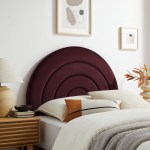 Solana Arched Performance Velvet Twin Headboard - Image 29