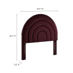 Solana Arched Performance Velvet Twin Headboard - Image 26