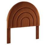 Solana Arched Performance Velvet Twin Headboard - Image 31