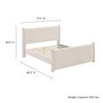 Rael Performance Velvet Queen Platform Bed - Image 5