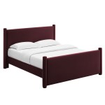 Rael Performance Velvet Queen Platform Bed - Image 21