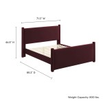 Rael Performance Velvet Queen Platform Bed - Image 23