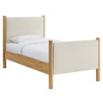 Maven Twin Size Fabric Upholstered Platform Bed - Image 2