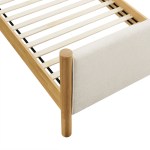 Maven Twin Size Fabric Upholstered Platform Bed - Image 9