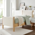 Maven Twin Size Fabric Upholstered Platform Bed