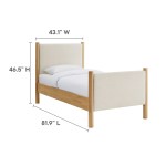 Maven Twin Size Fabric Upholstered Platform Bed - Image 4