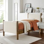 Maven Twin Size Fabric Upholstered Platform Bed - Image 19