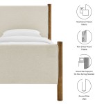 Maven Twin Size Fabric Upholstered Platform Bed - Image 14