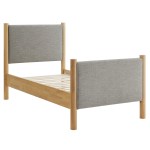 Maven Twin Size Fabric Upholstered Platform Bed - Image 26