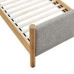 Maven Twin Size Fabric Upholstered Platform Bed - Image 27