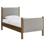 Maven Twin Size Fabric Upholstered Platform Bed - Image 30