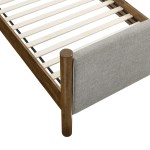 Maven Twin Size Fabric Upholstered Platform Bed - Image 36
