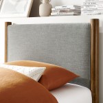 Maven Twin Size Fabric Upholstered Platform Bed - Image 38