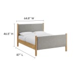 Maven Queen Size Fabric Upholstered Platform Bed - Image 22