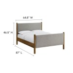 Maven Queen Size Fabric Upholstered Platform Bed - Image 31