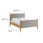 Maven King Size Fabric Upholstered Platform Bed - Image 22