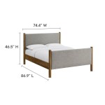 Maven King Size Fabric Upholstered Platform Bed - Image 31