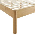 Olea Channel Tufted Boucle Solid Wood Full Platform Bed - Image 9