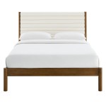 Olea Channel Tufted Boucle Solid Wood Full Platform Bed - Image 17