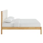 Olea Channel Tufted Boucle Solid Wood Queen Platform Bed - Image 7