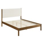 Olea Channel Tufted Boucle Solid Wood King Platform Bed - Image 15
