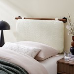 Anela Wall-Mounted Chenille Upholstered Twin Headboard - Image 18