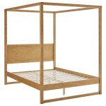 Alva Queen Wood Canopy Platform Bed - Image 2