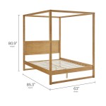 Alva Queen Wood Canopy Platform Bed - Image 5