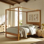 Alva King Wood Canopy Platform Bed