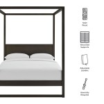 Alva King Wood Canopy Platform Bed - Image 14