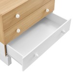 Nolia 3-Drawer Color Block Dresser in Oak White - Image 3