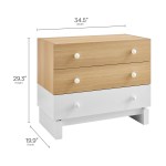 Nolia 3-Drawer Color Block Dresser in Oak White - Image 6