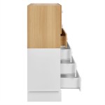 Nolia 6-Drawer Color Block Dresser Chest in Oak White - Image 4