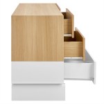 Nolia 6-Drawer Color Block Dresser in Oak White - Image 4